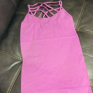 Seamless triple criss-cross front cami